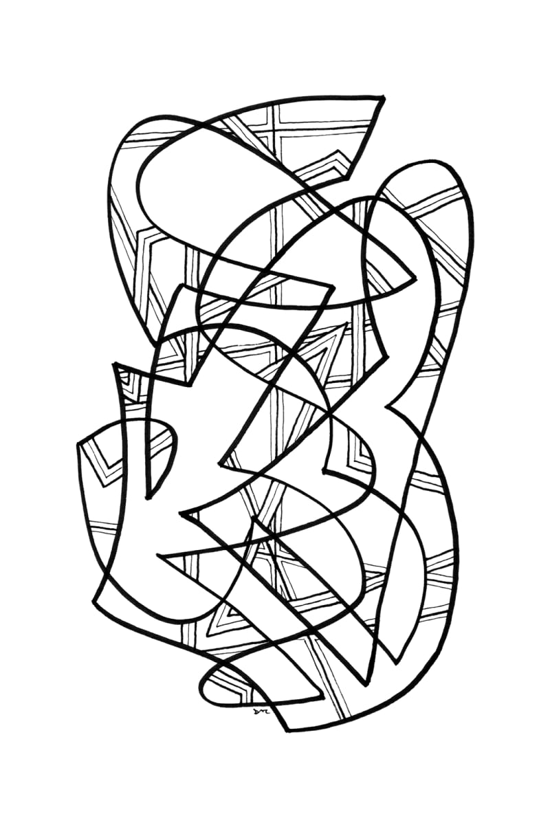 "Whirlwind 30" Drawing 4x6 by Debbie Clapper 