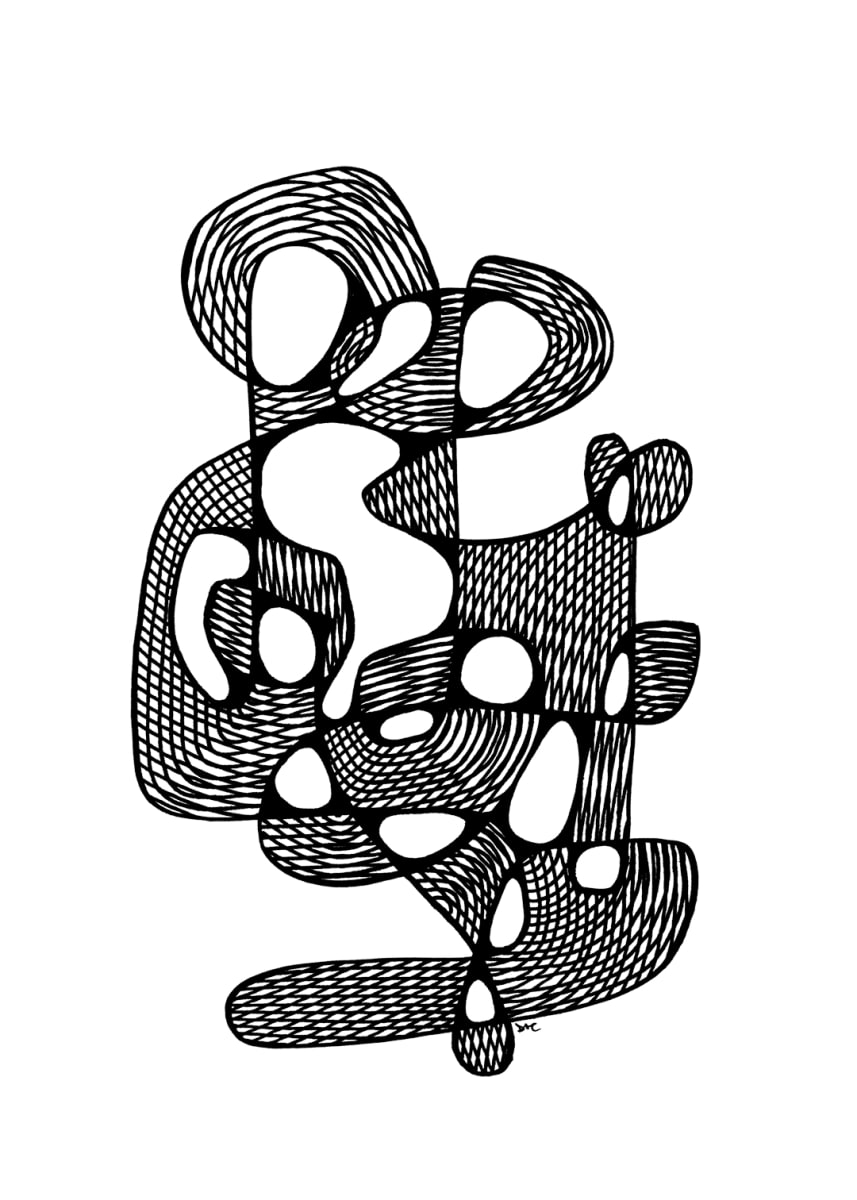 "Whirlwind 36" Drawing 5x7 by Debbie Clapper 