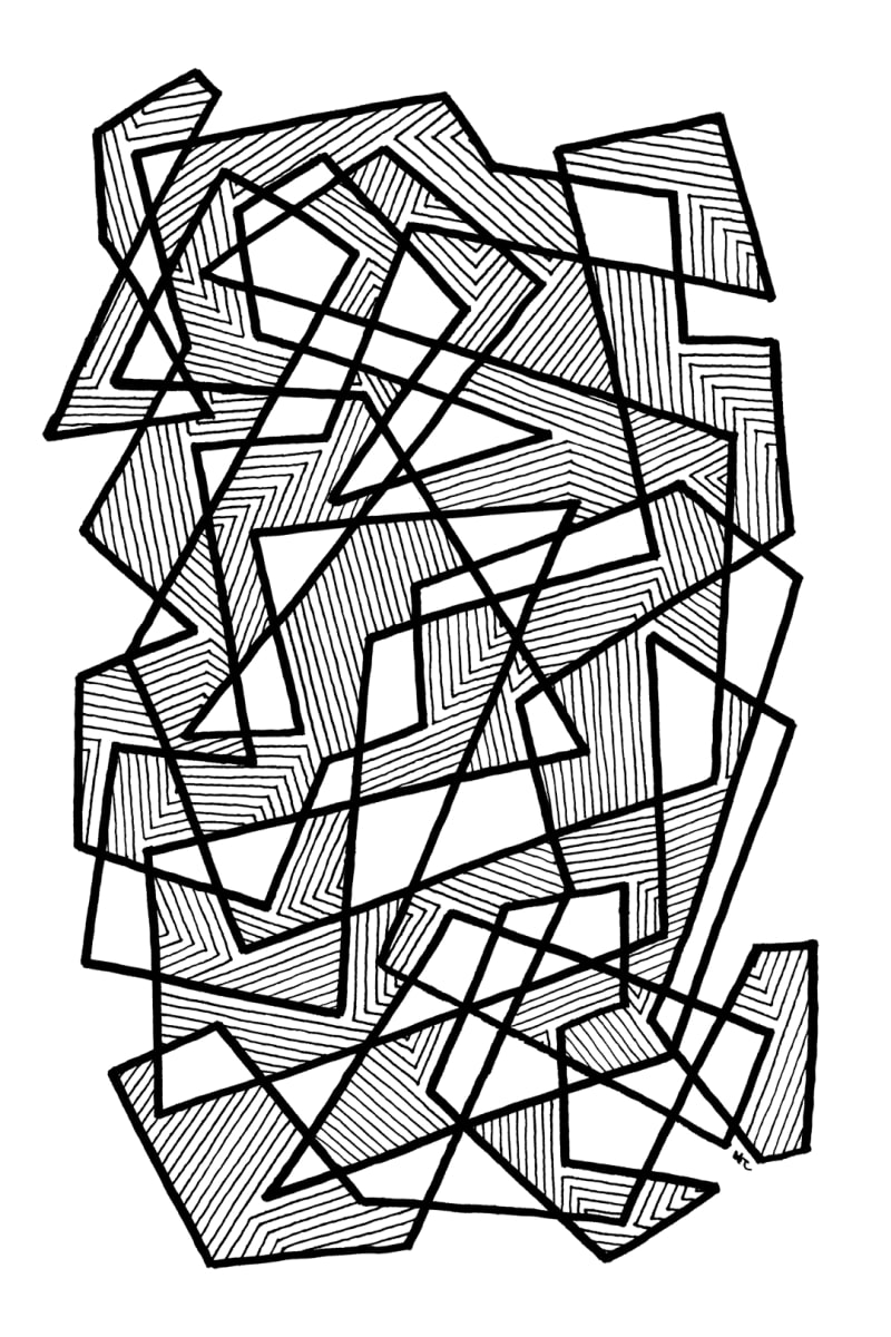 "Whirlwind 39" Drawing 7x5 by Debbie Clapper 