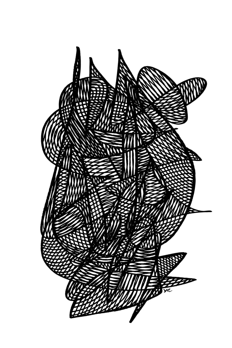 "Whirlwind 41" Drawing 4x6 by Debbie Clapper 