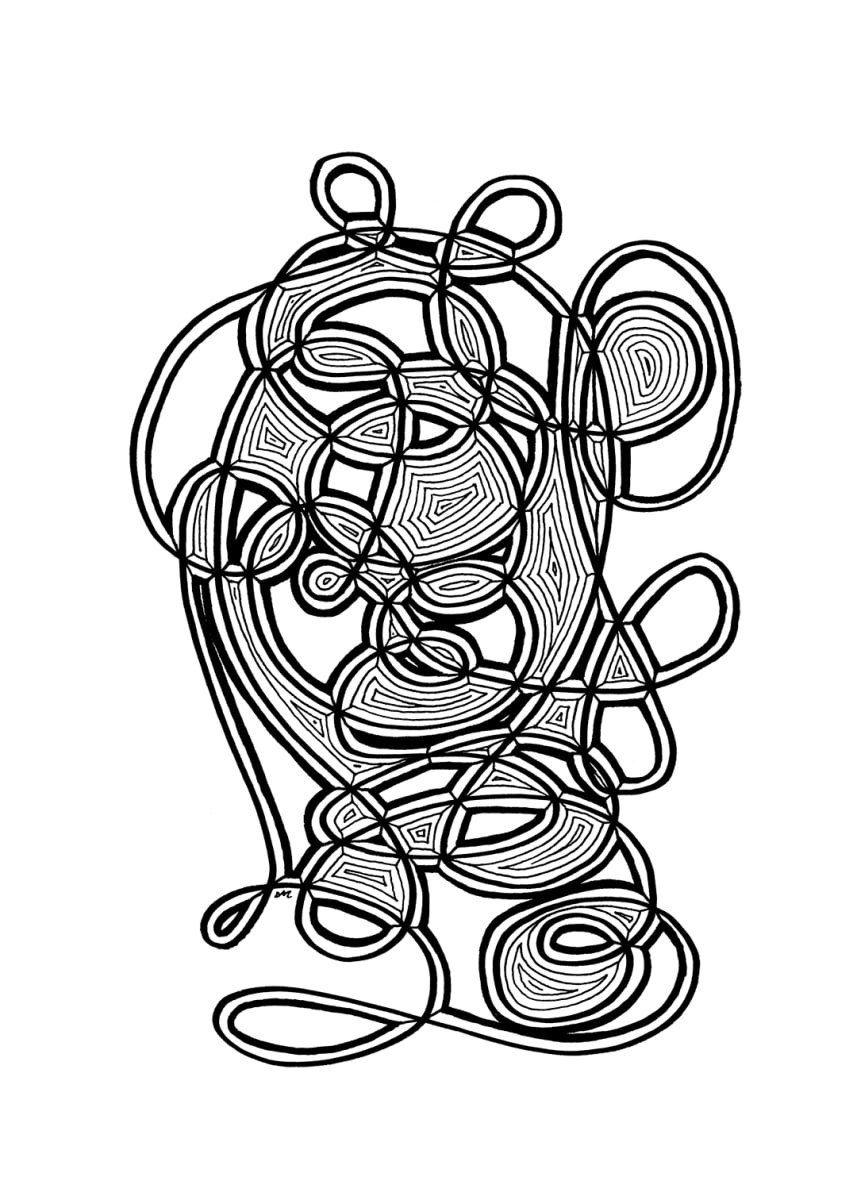 "Whirlwind 44" Drawing 5x7 by Debbie Clapper 