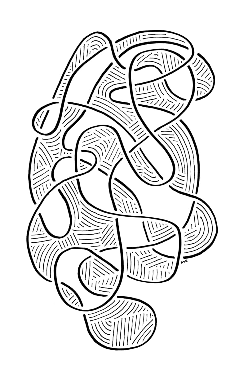 "Whirlwind 48" Drawing 4x6 by Debbie Clapper 