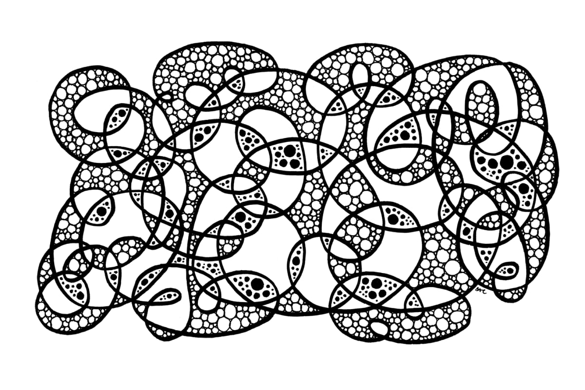 "Whirlwind 50" Drawing 6x4 by Debbie Clapper 