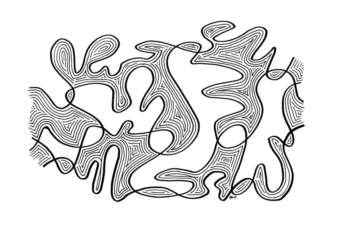 "Whirlwind 75" Drawing 6x4 by Debbie Clapper 