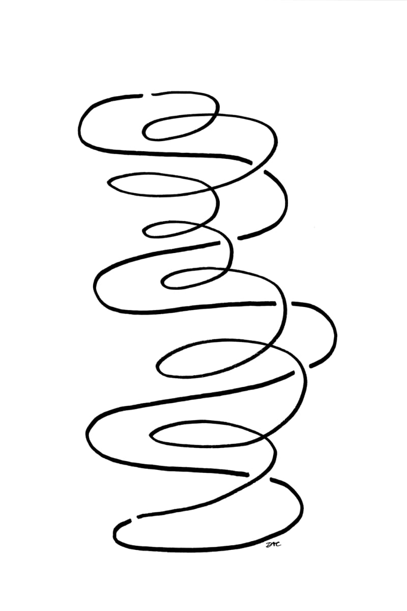 "Whirlwind 94" Drawing 4x6 by Debbie Clapper, Image 1.