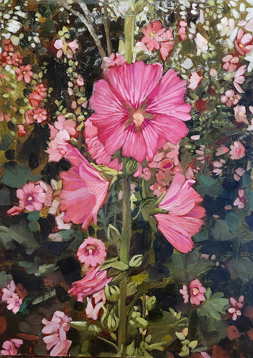 Hollyhock Grove by Jenna Lineweaver, Image 1.