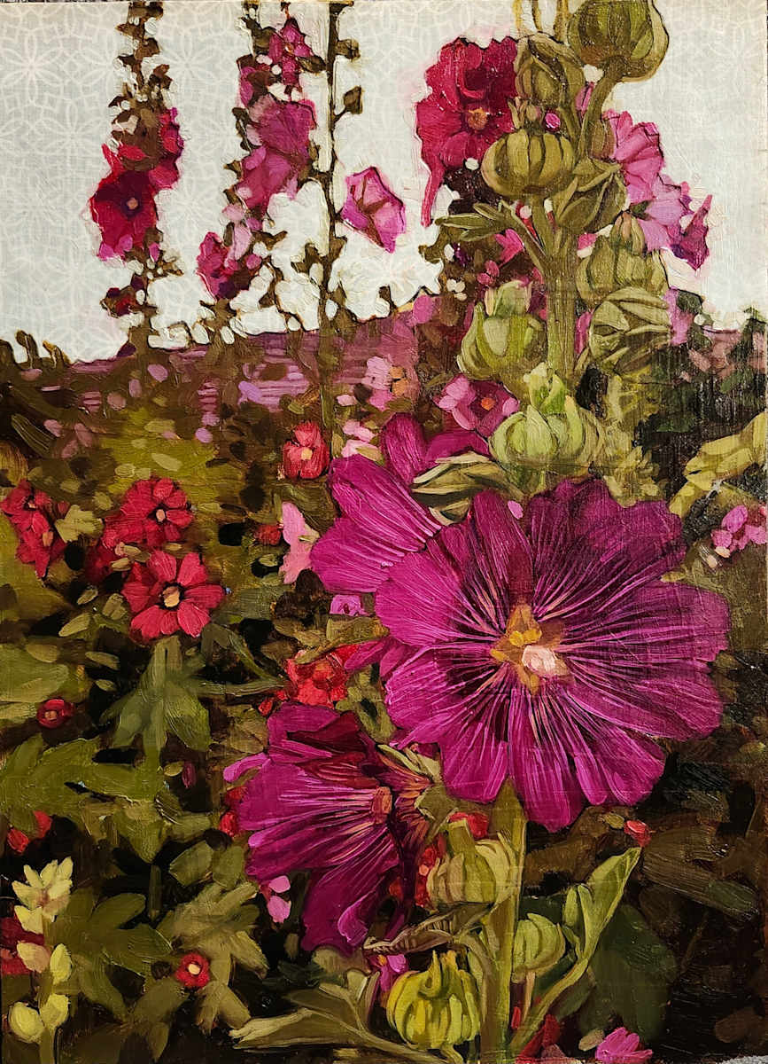 Hollyhock Grove #2 by Jenna Lineweaver, Image 1.