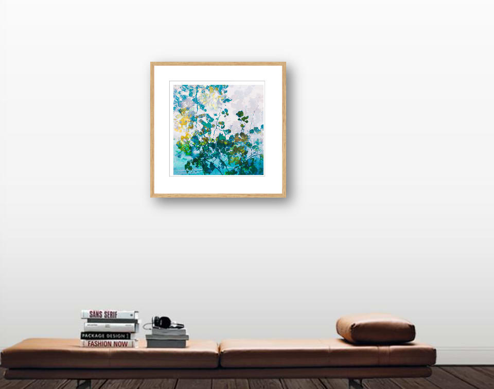 'Rain dance 12'  4 of 5  50x50cm framed print with oak frame 