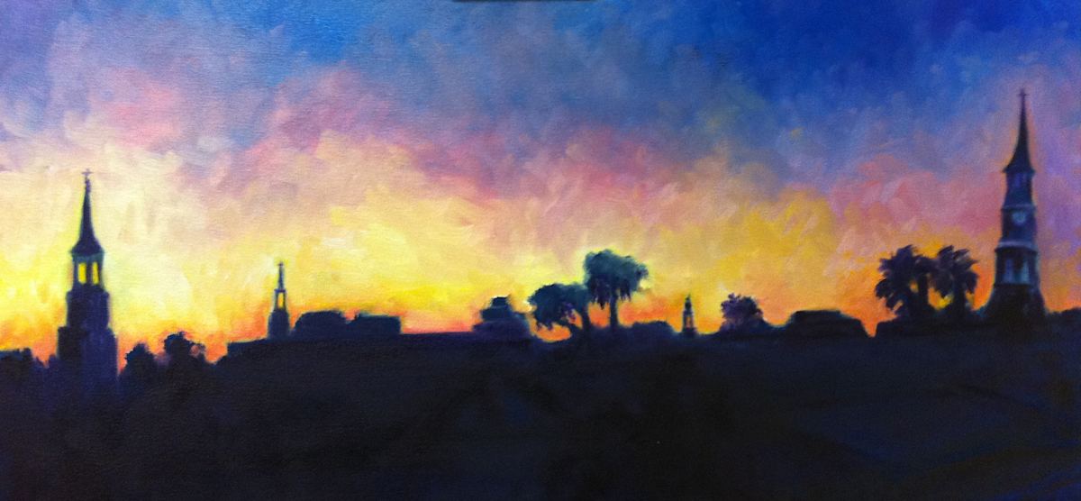 Charleston Skyline Silhouettes by Alexandra Kassing, Image 1.
