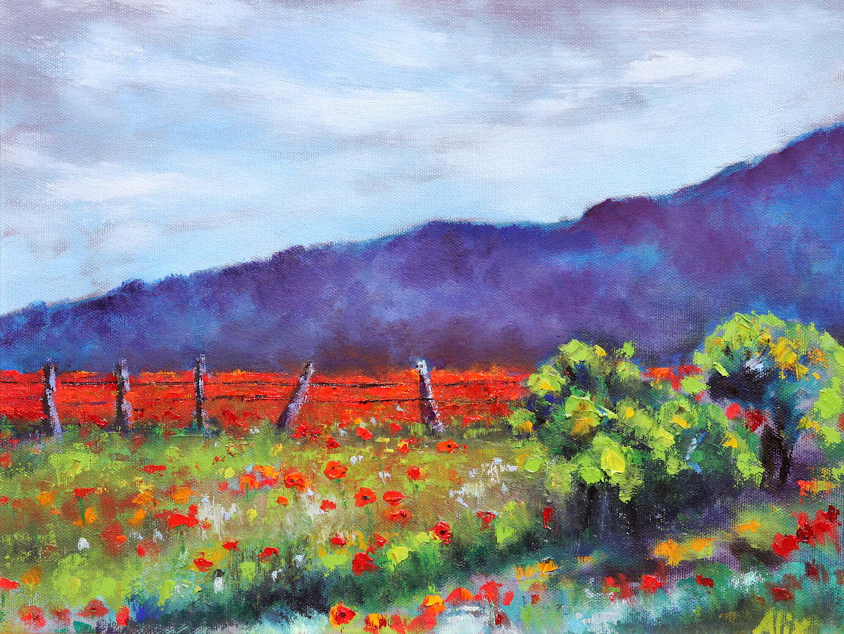 Poppies in the Spanish Hills by Alexandra Kassing 