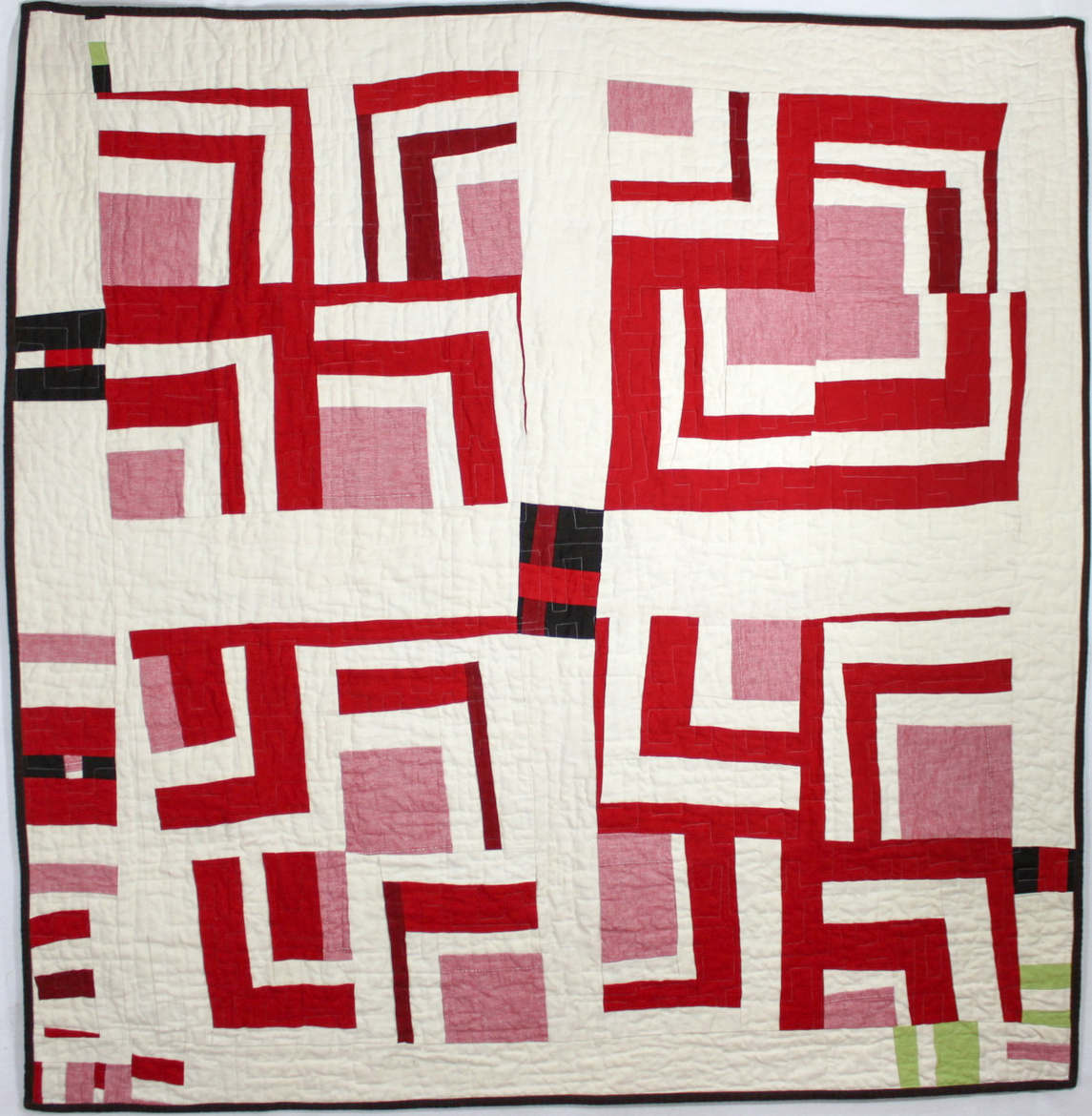 Split Log Cabin - Red by Stacey Sharman 