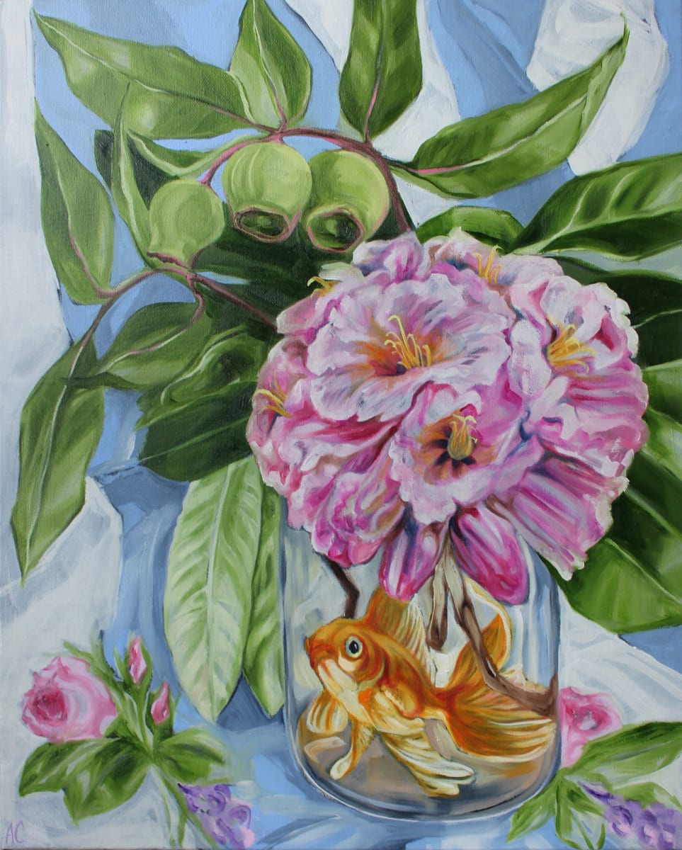 Roses, Rhodo and the Floaty Fish 