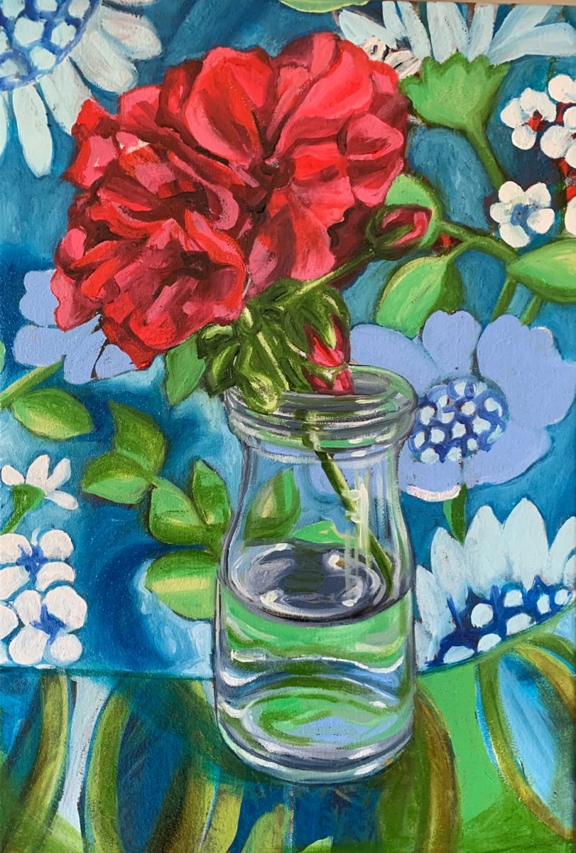 Red Geranium and the Atomic Blue 