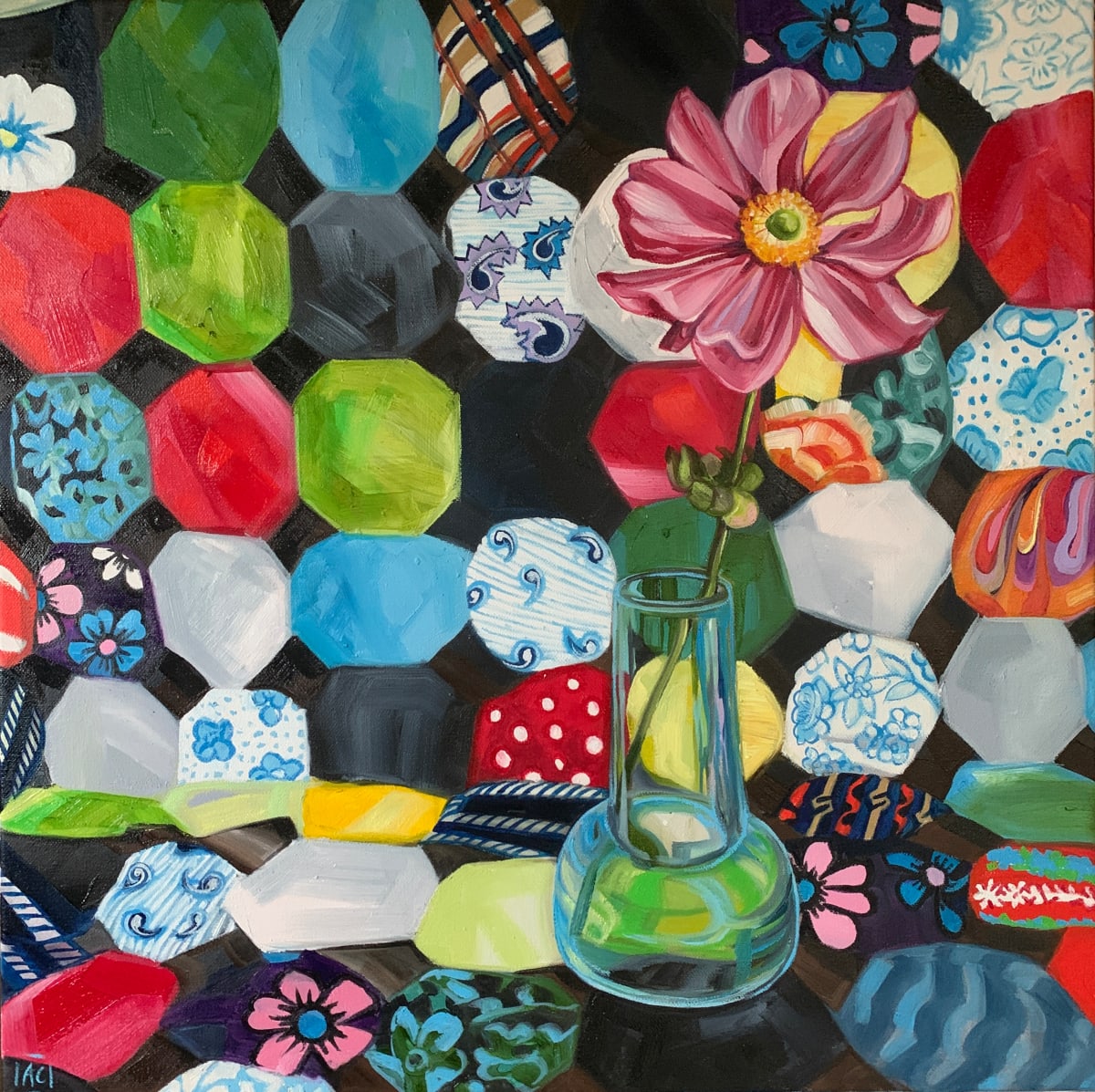 Yo Yo Quilt over the years - Windflower #1 by Alicia Cornwell 