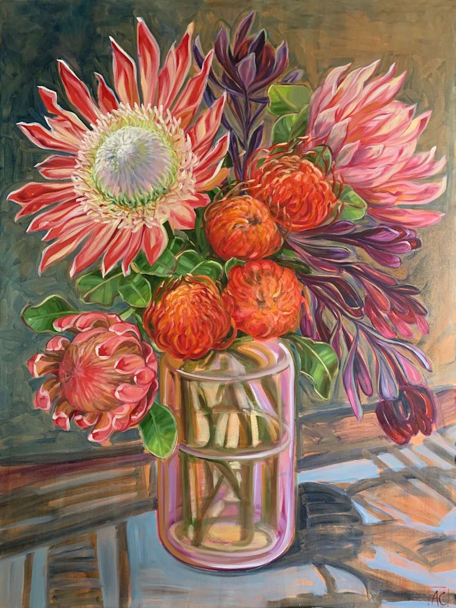 Proteas from the Gardens 1 by Alicia Cornwell 