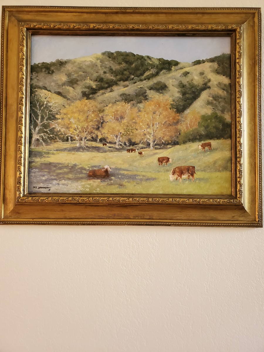 Sycamore and Cattle by Marv Anderson 