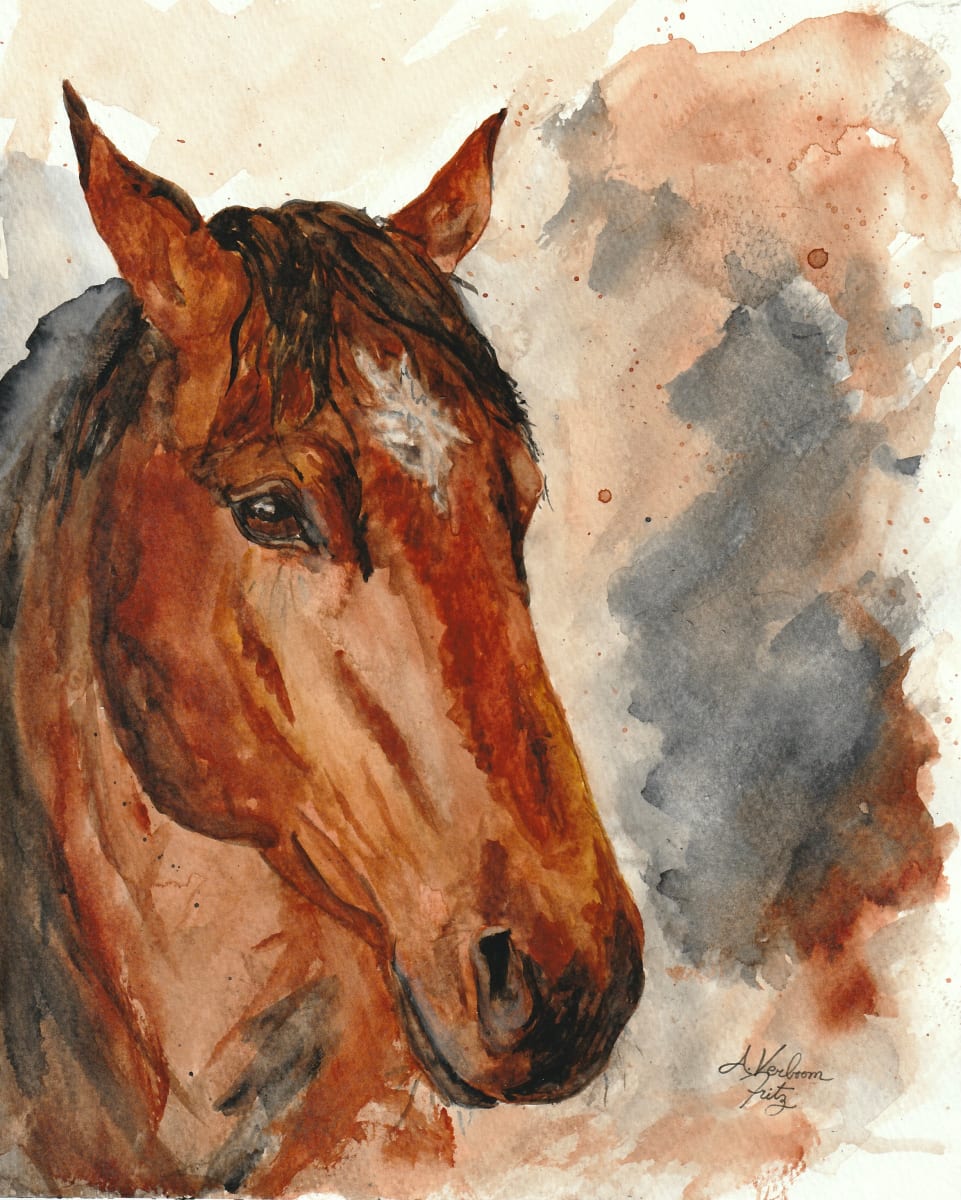 Sorrel Horse Study by Alexandra Verboom Fritz 