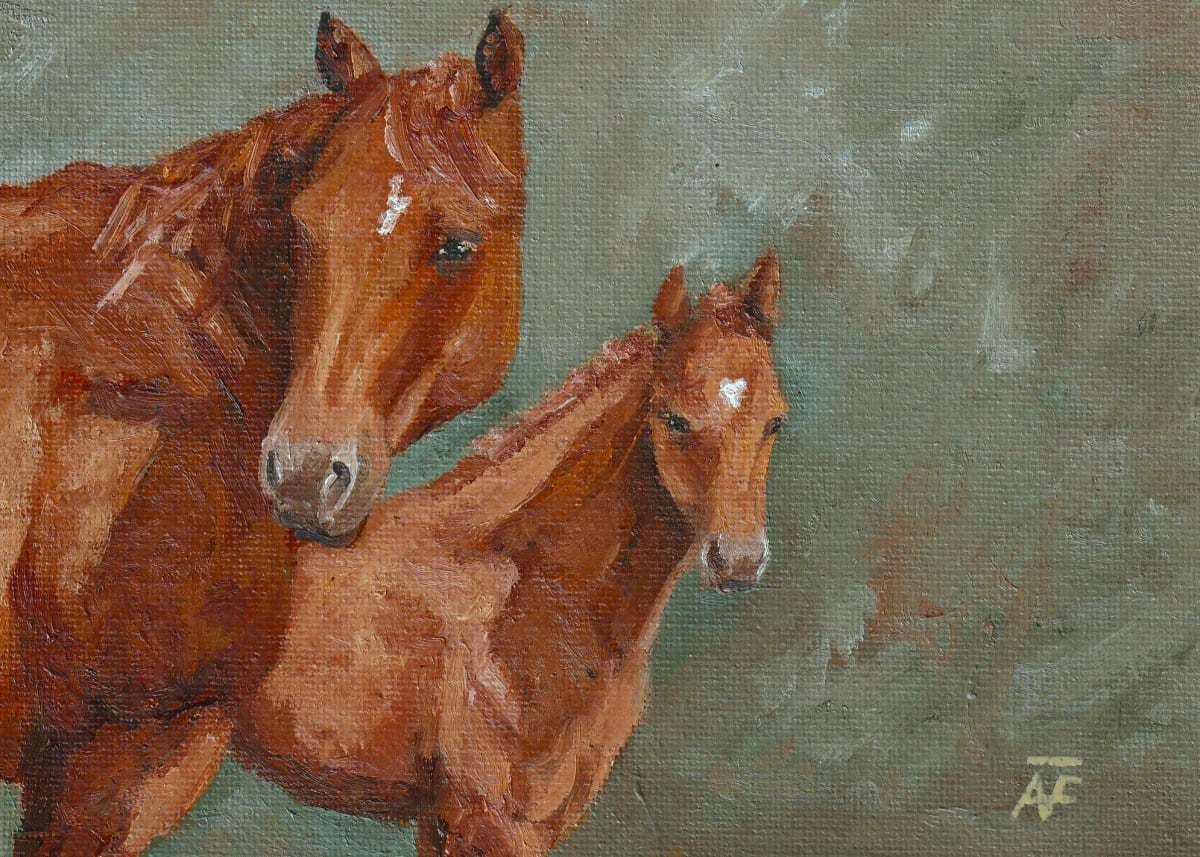 Mare & Filly Sorrel by Alexandra Verboom Fritz 