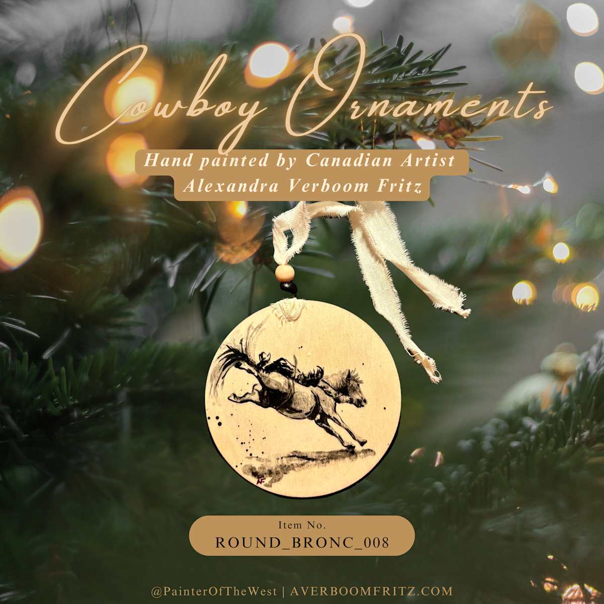 Cowboy Ornament by Alexandra Verboom Fritz 