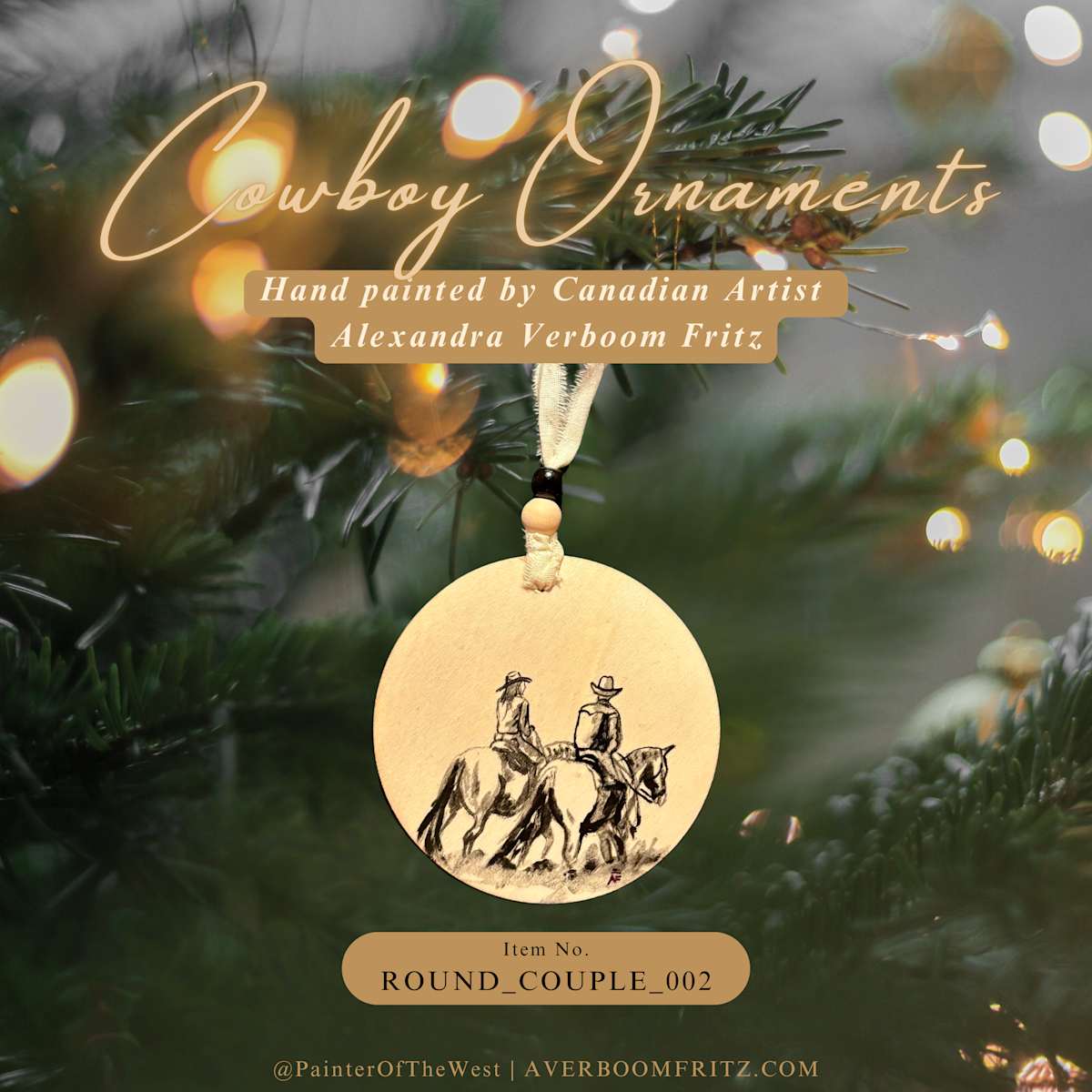 Cowboy Ornament by Alexandra Verboom Fritz 