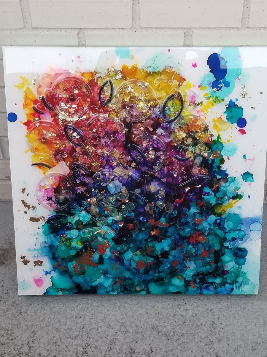 Bouquet of Pride - Abstract Resin Wall Art by Tana Hensley 