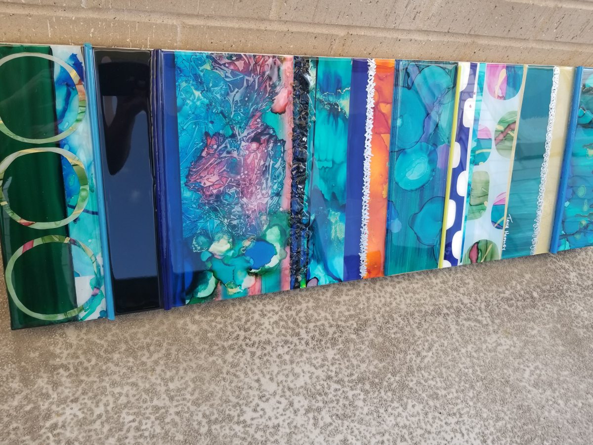 Abstract Collage Resin Art by Tana Hensley 