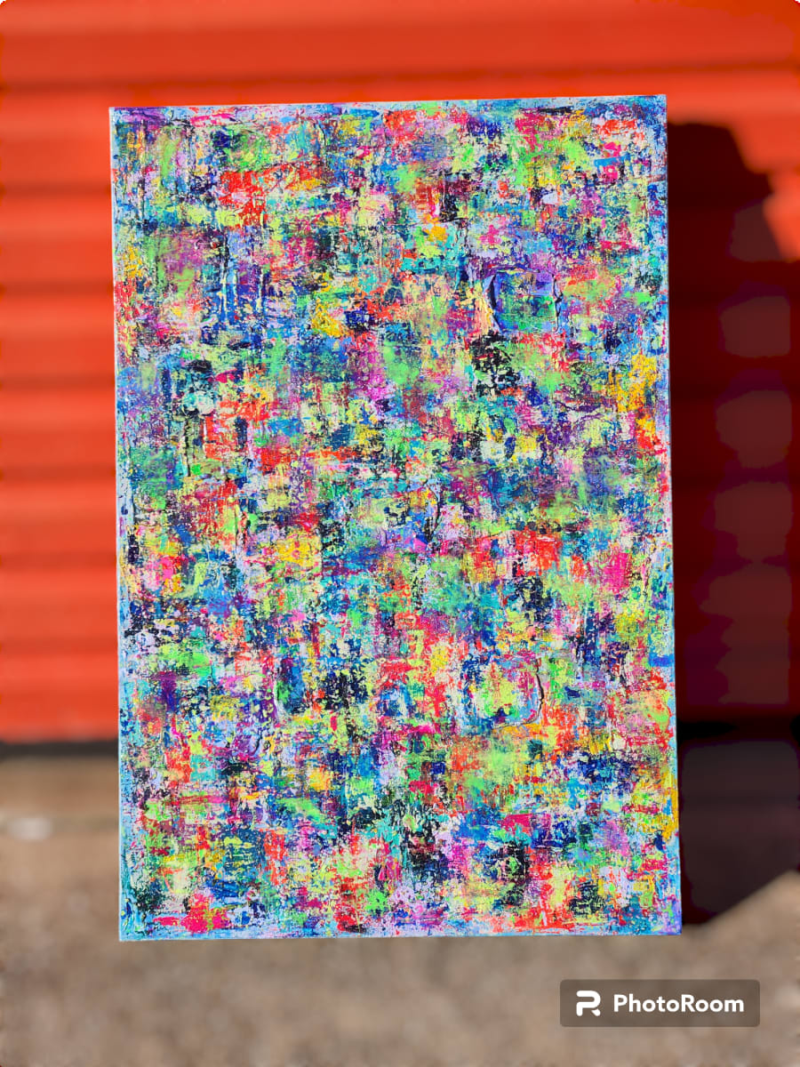 Textured Acrylic + Resin Art on Canvas by Tana Hensley 