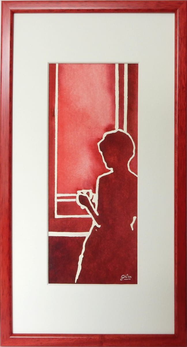 Pensiero in rosso by Silvia Busetto  Image: Pensiero in rosso framed