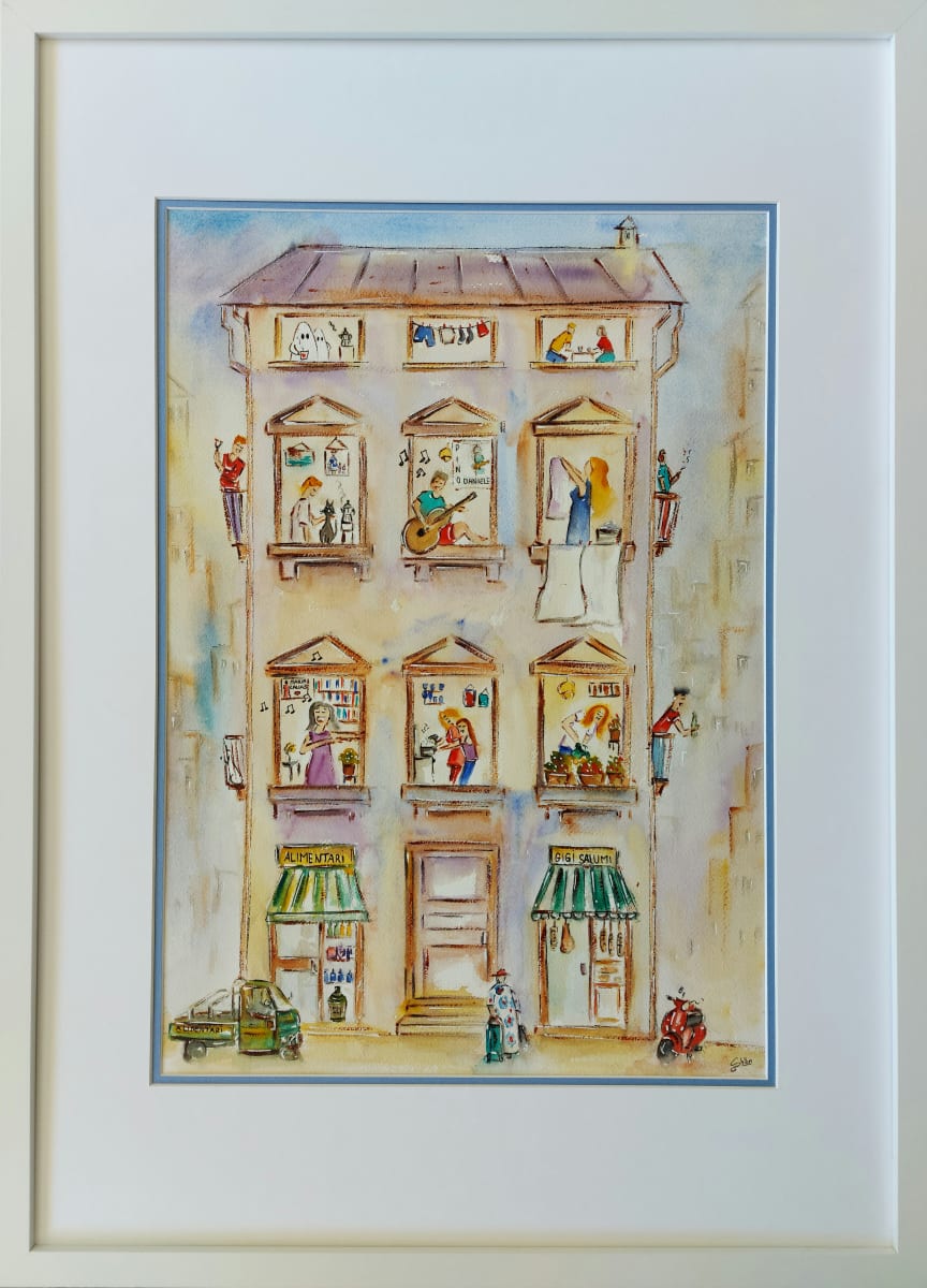 Apartment Lives - Italian life by Silvia Busetto  Image: Apartment Lives - Italian life. Framed