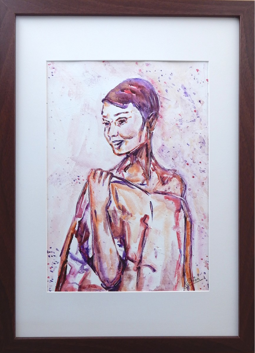 Audrey by Silvia Busetto  Image: Audrey framed