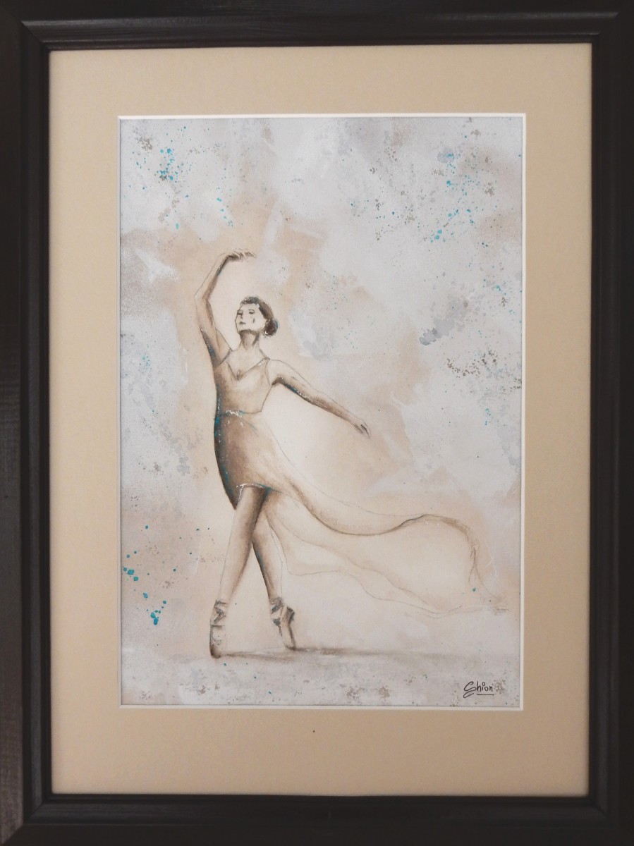 Ballerina Retrò by Silvia Busetto  Image: Ballerina Retrò framed