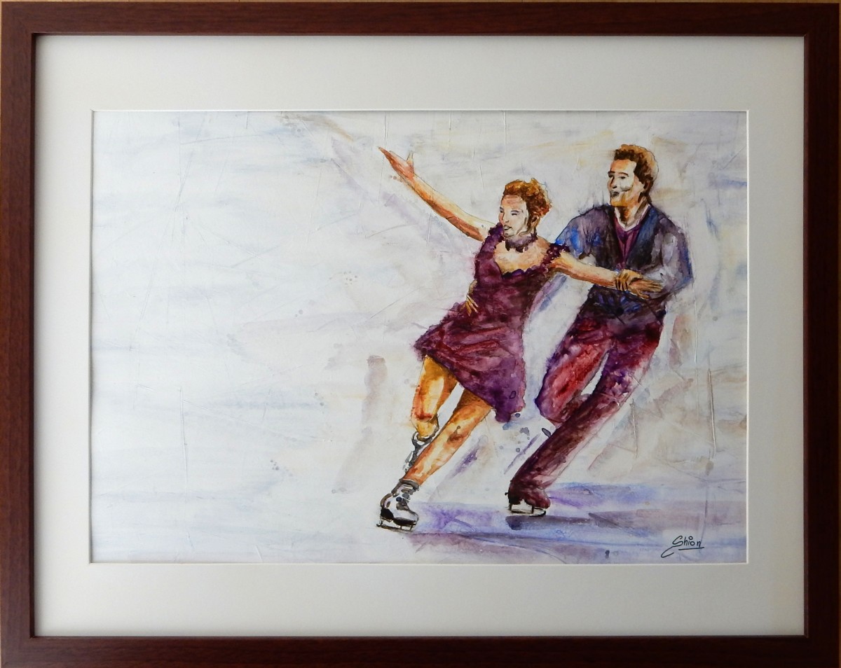 Ballet on Ice by Silvia Busetto  Image: Ballet on Ice framed