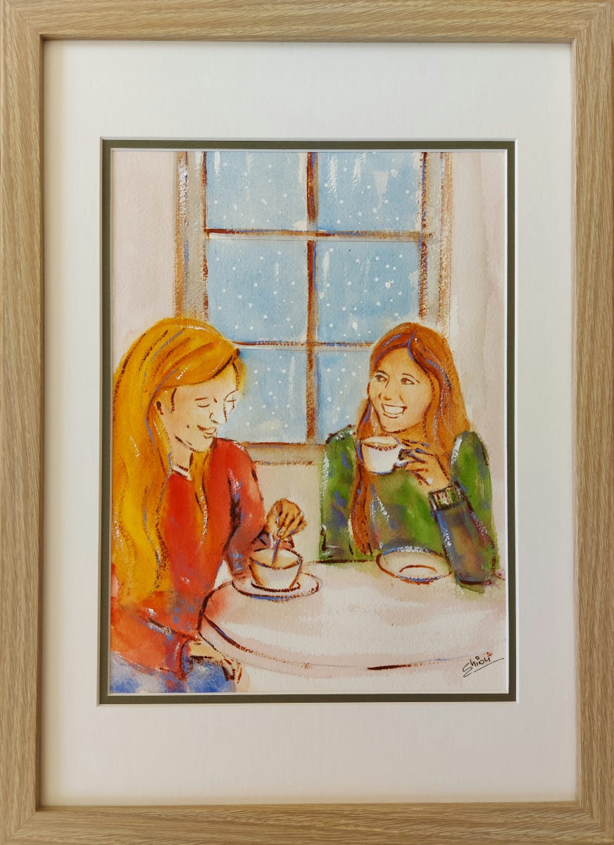 Coffee Catchup by Silvia Busetto  Image: Coffee Catchup. Framed
