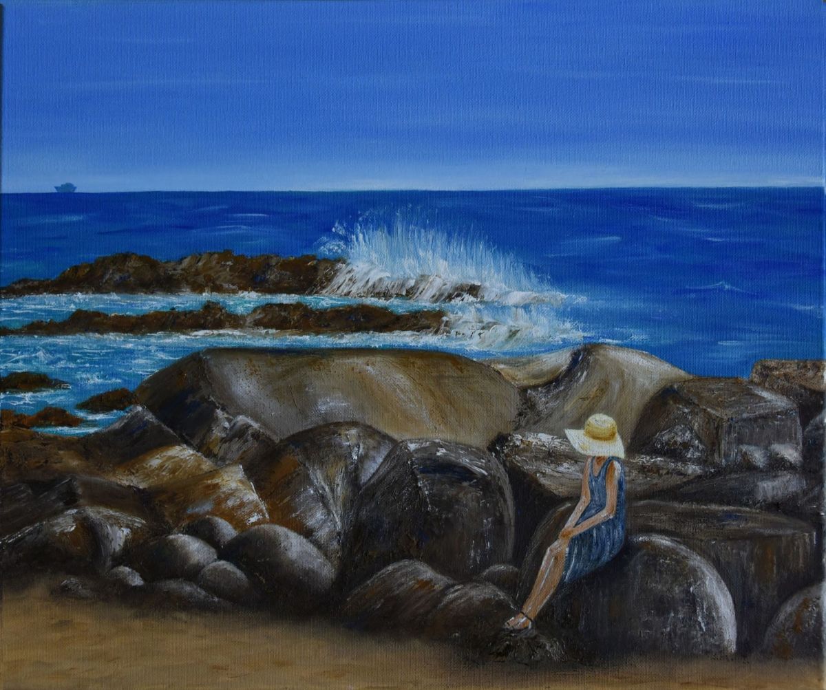 Louisa on the rocks by Silvia Busetto 