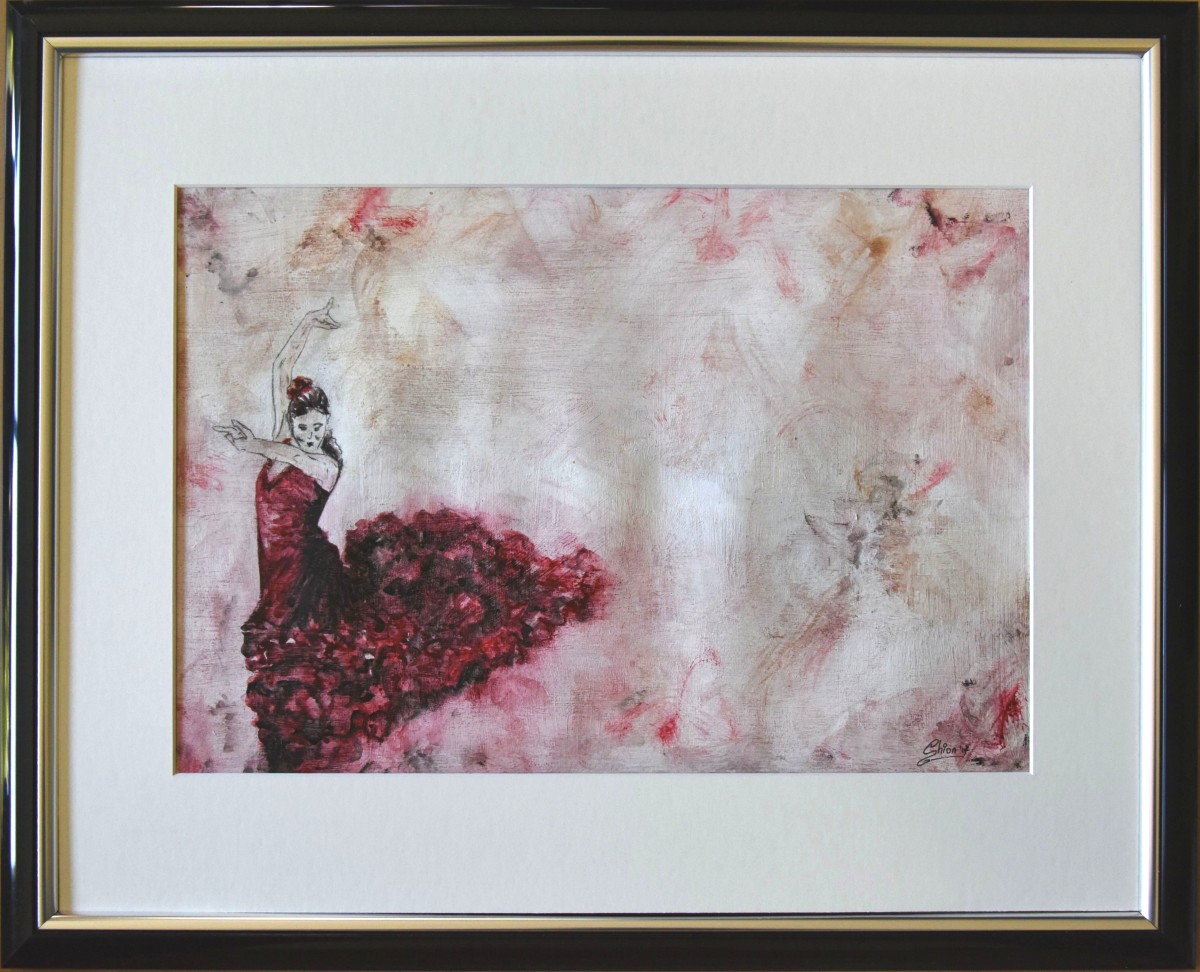 Flamenco Dancer 2 by Silvia Busetto  Image: Flamenco Dancer 2 framed