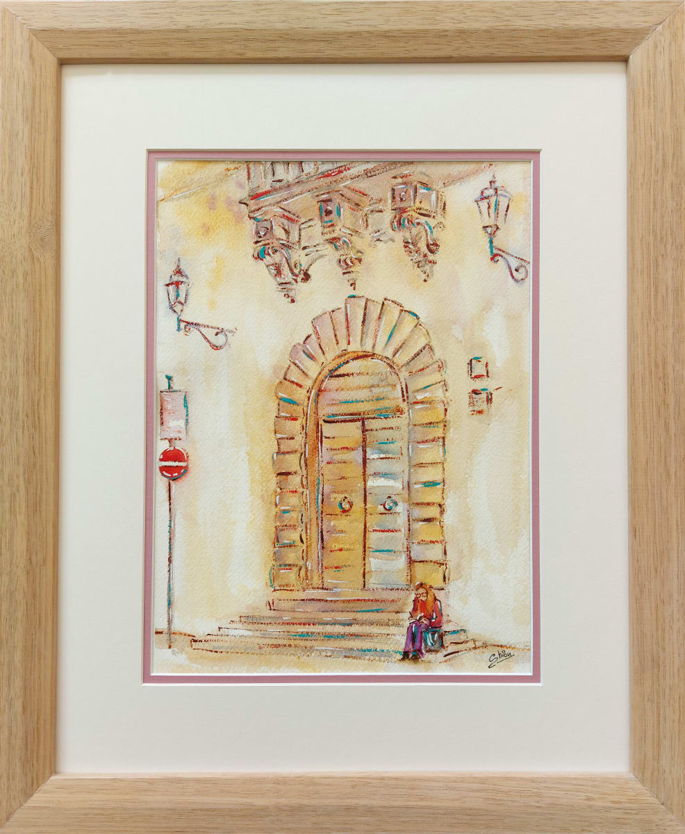 Journal Writer by Silvia Busetto  Image: Journal writer. Framed.