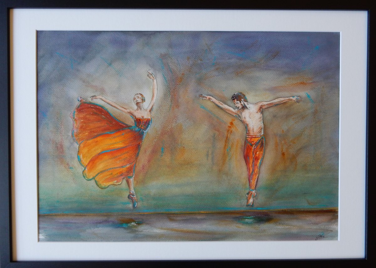 La coppia di Ballerini by Silvia Busetto  Image: La coppia di Ballerini framed