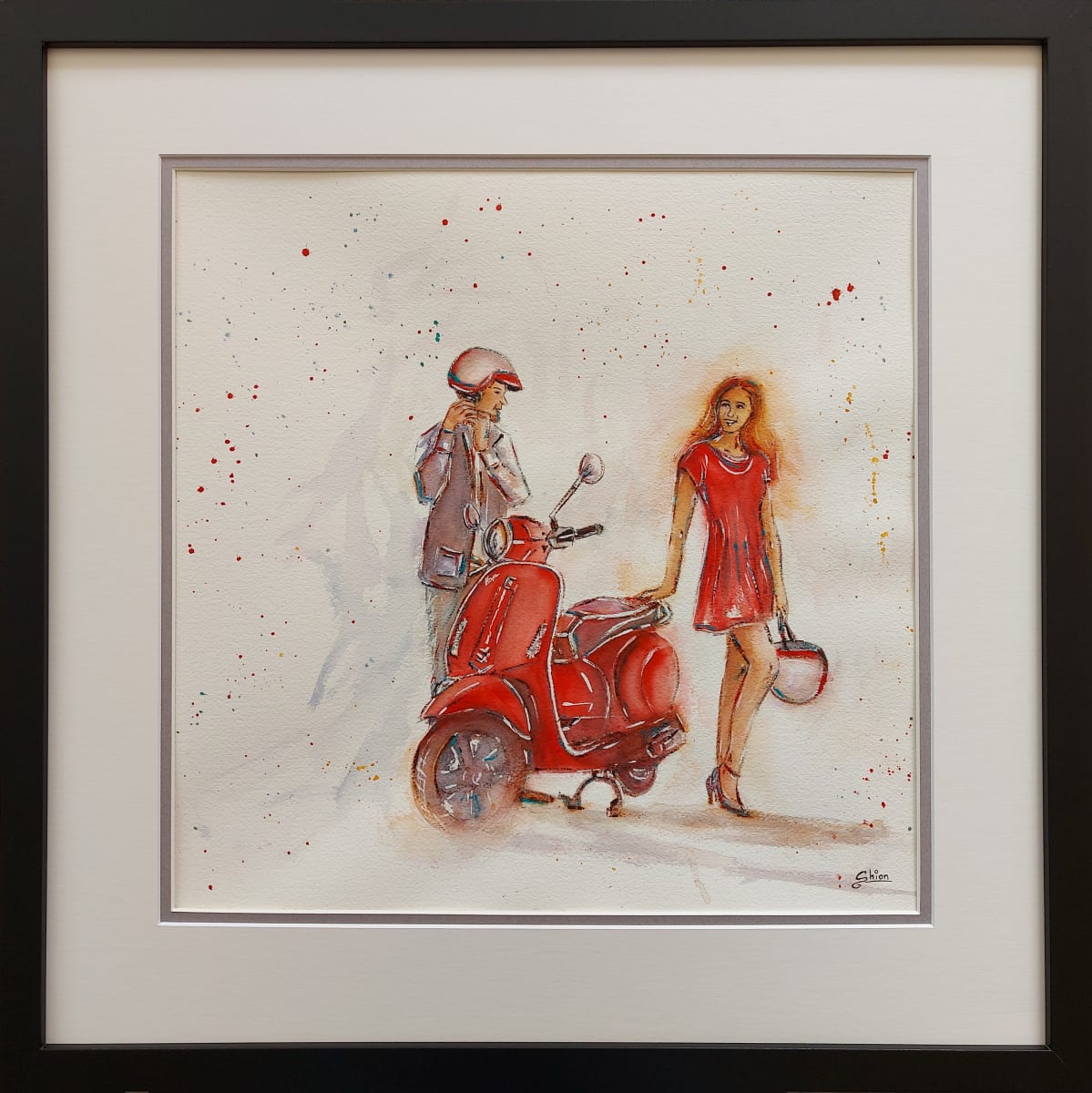 Viaggio in Vespa by Silvia Busetto  Image: Viaggio in Vespa framed