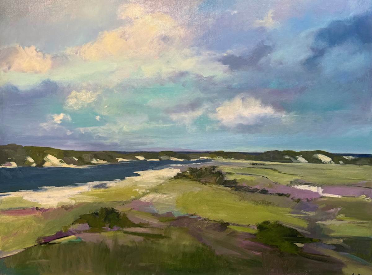 Storm Breaking on Squibnocket Pond by Anne Besse-Shepherd 