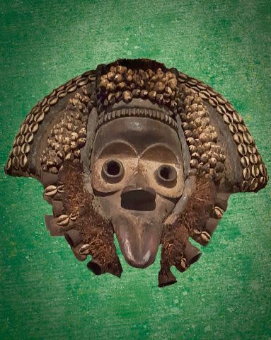Ceremonial Mask with Cowrie Shells by Michael Davis 