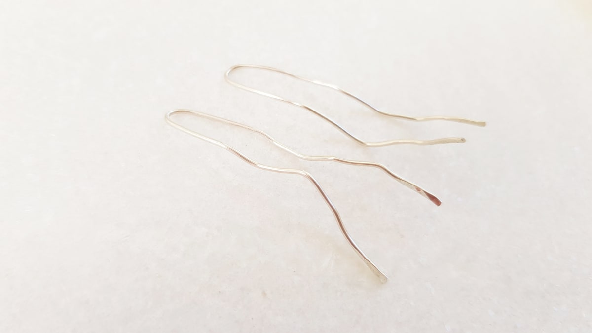 Marks & Lines Earrings (Flat Ended Spaghetti) by Naomi Eleftheriou 
