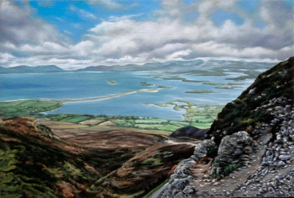 View of Clew Bay off Croagh Patrick by Amy Funderburk 