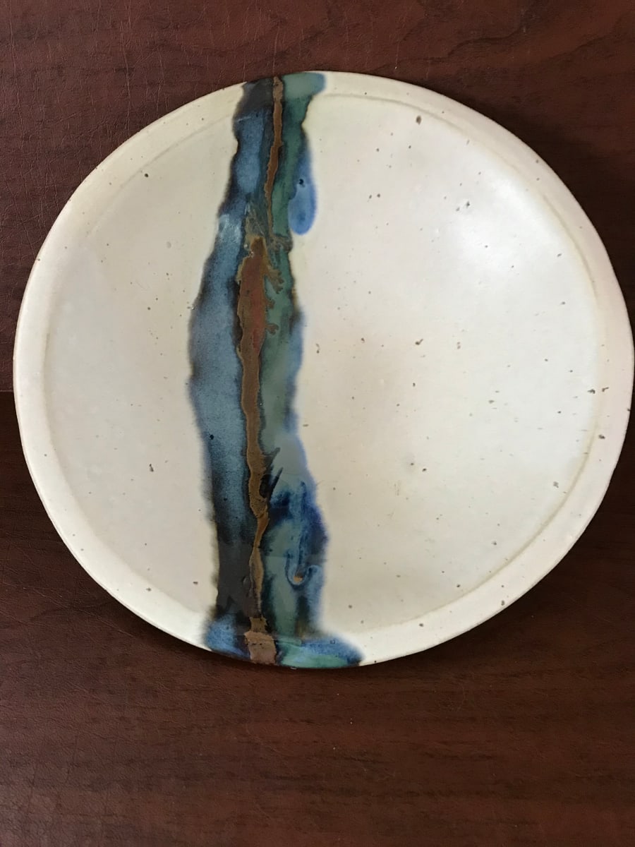 Blue Striped Serving Bowl by Lola Henderson 