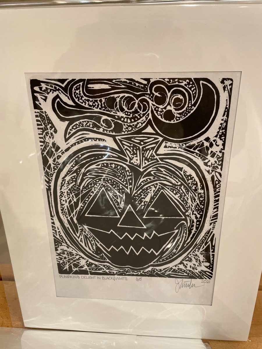 Black and White woodcut by Jim  Weaver 