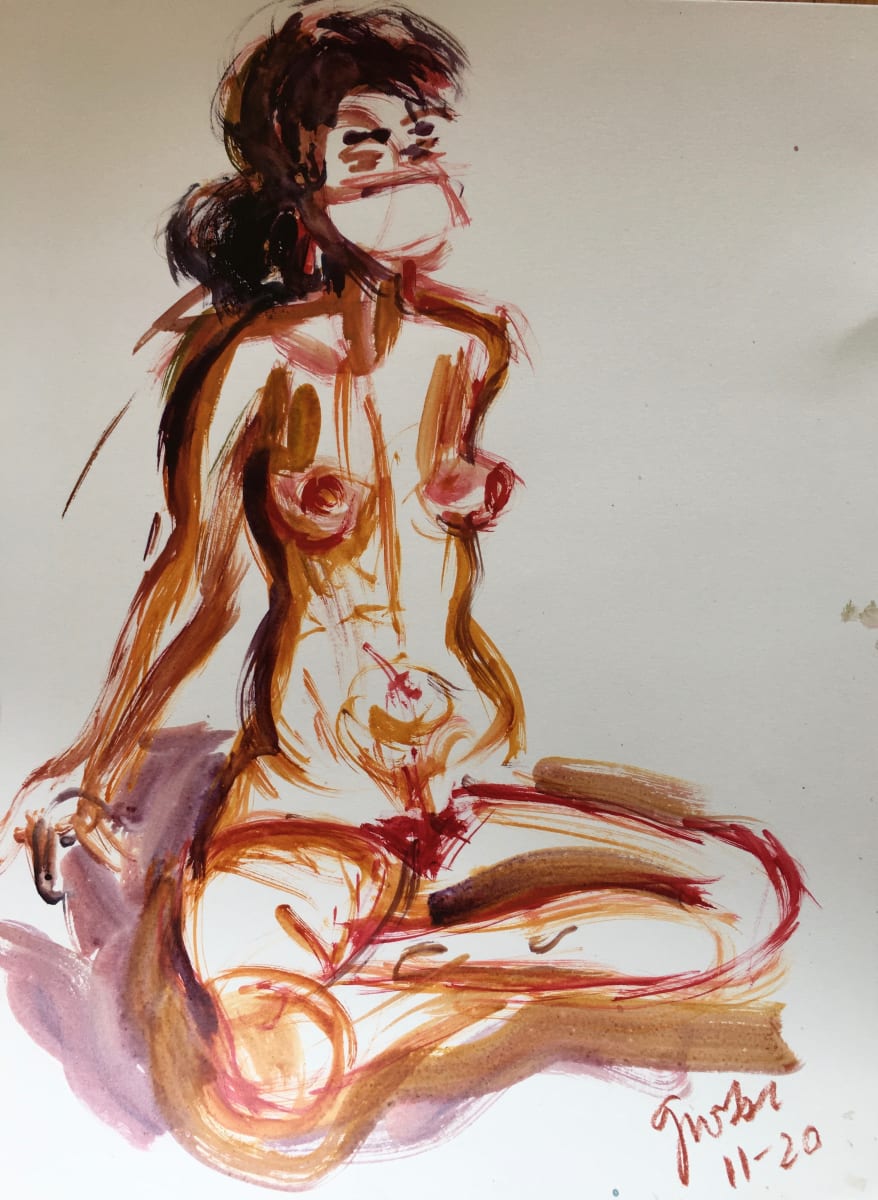 Woman Sitting by Veronica  Grossi 