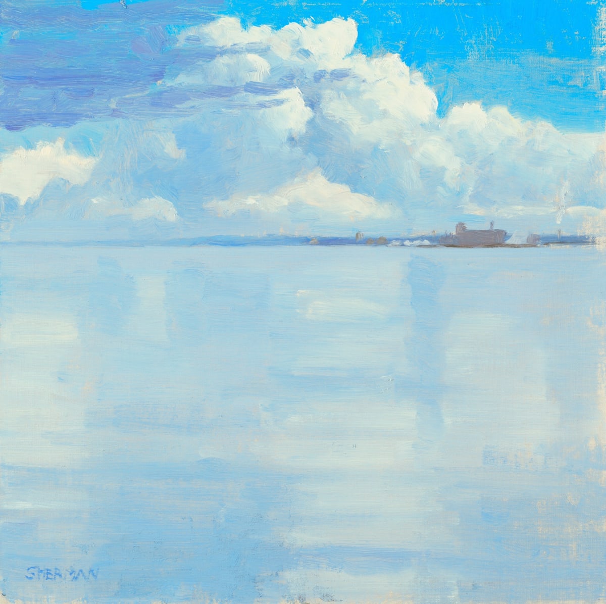 Reflection in Duluth Harbor by Neil Sherman 