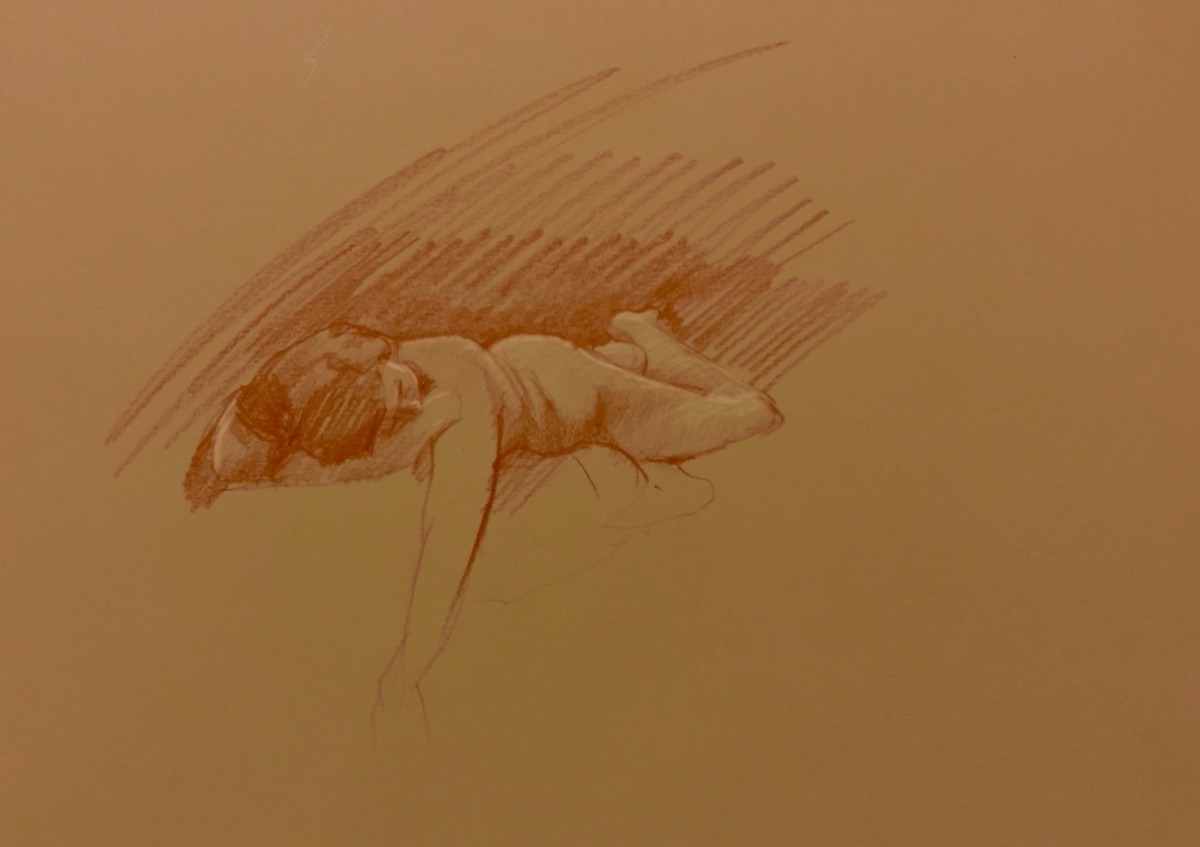 Nude- foreshortened  by Neil Sherman 