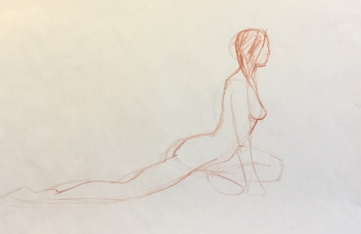 Stretching nude by Neil Sherman 