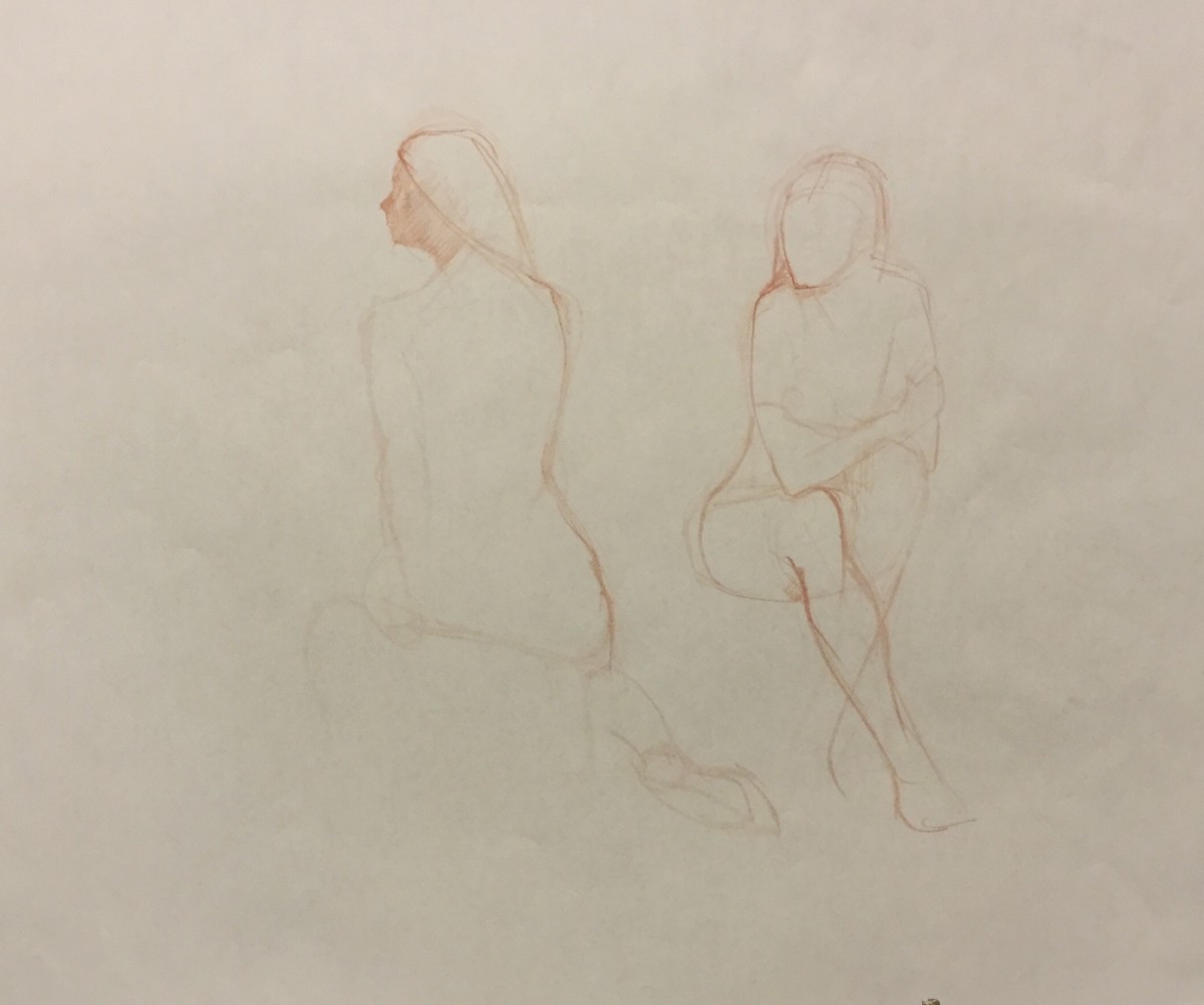 Seated nudes by Neil Sherman 