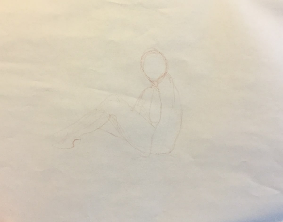 Seated figure by Neil Sherman 